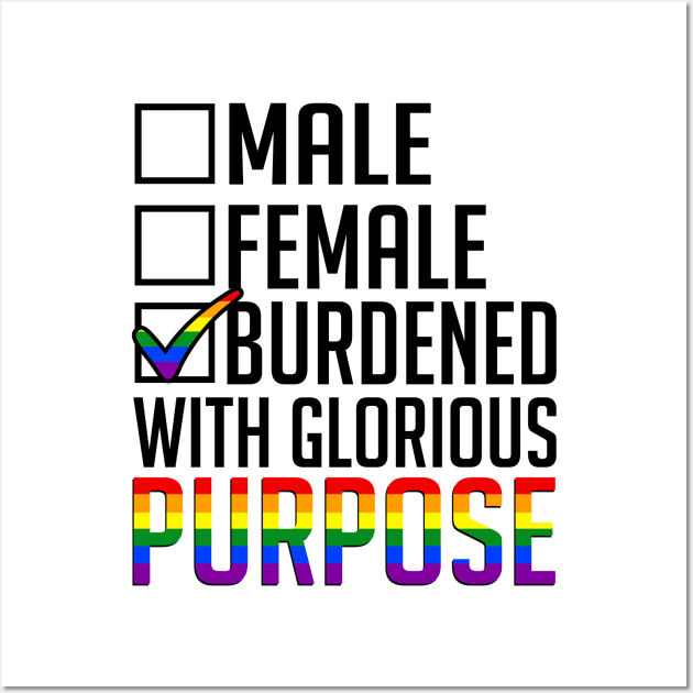 LGBT Burdened With Glorious Purpose Pride Month Personalized Wall Art by Sunset beach lover